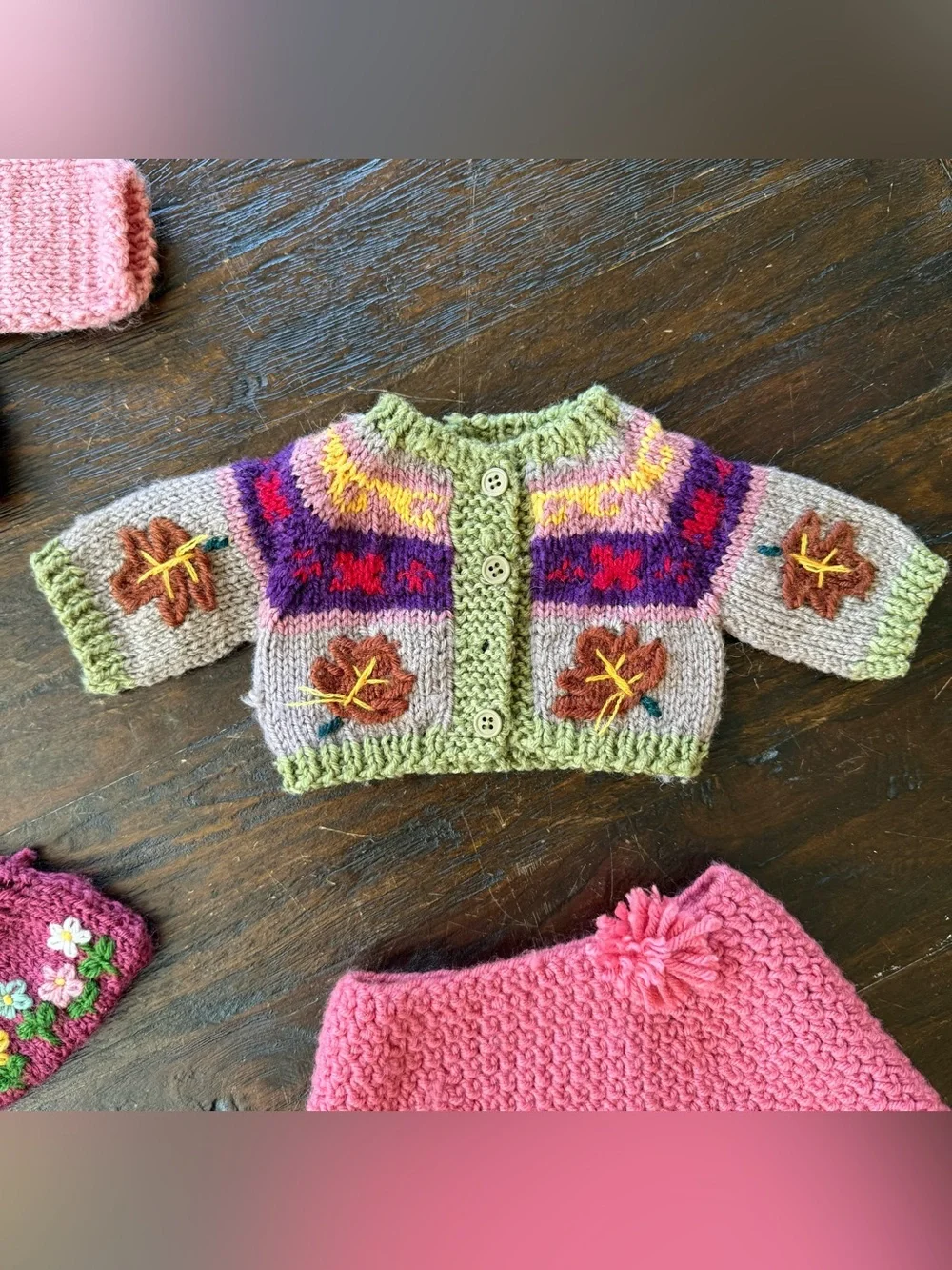 18” Doll Clothes Lot Handmade Hand Knitted